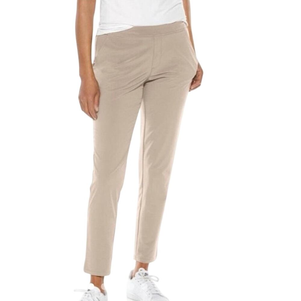 Coolibar Navona City Pants XS Beige UPF 50+ Hiking Travel Outdoor Stretch